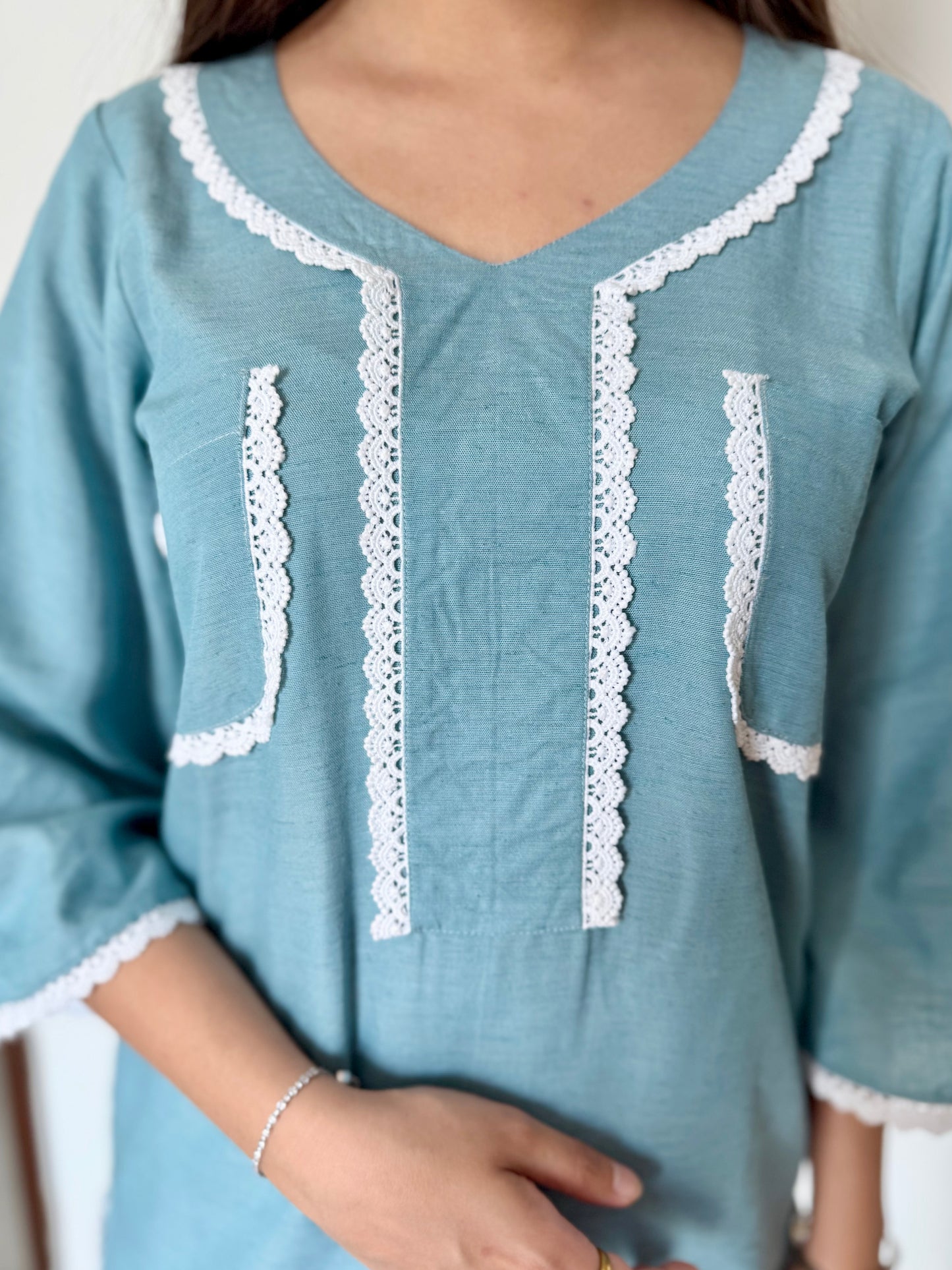 Aria Blue Linen Set
