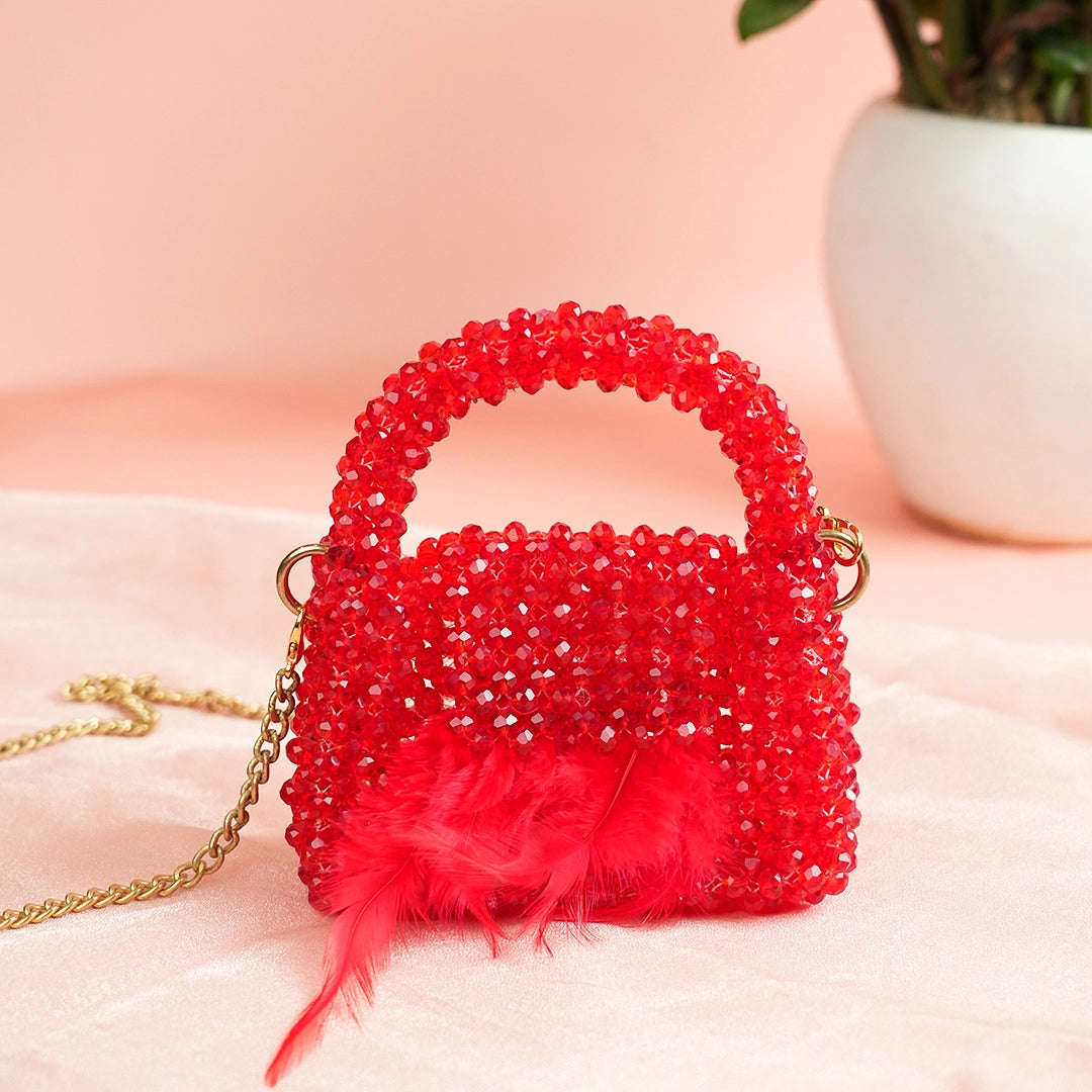 Red Crystal Mini Bag Adorn My Wish