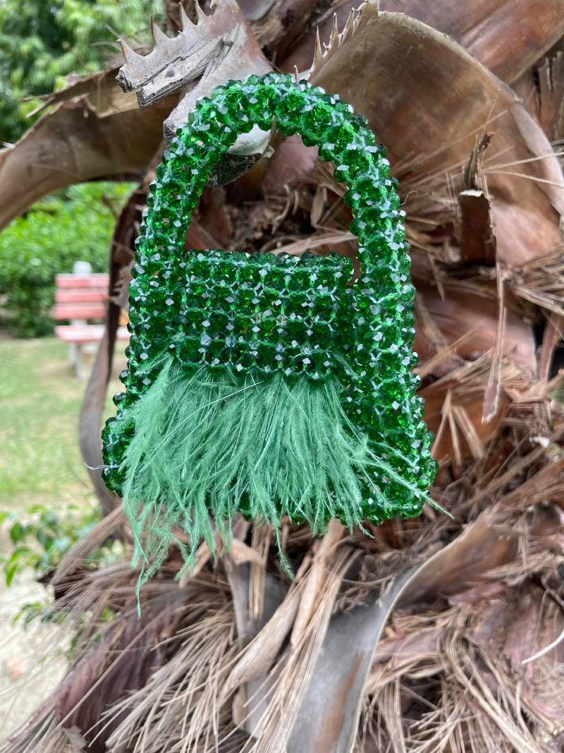 Emerald green mini discount bag