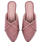 Criss-Cross Bling Mules Champagne Pink