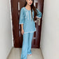 Aria Blue Linen Set