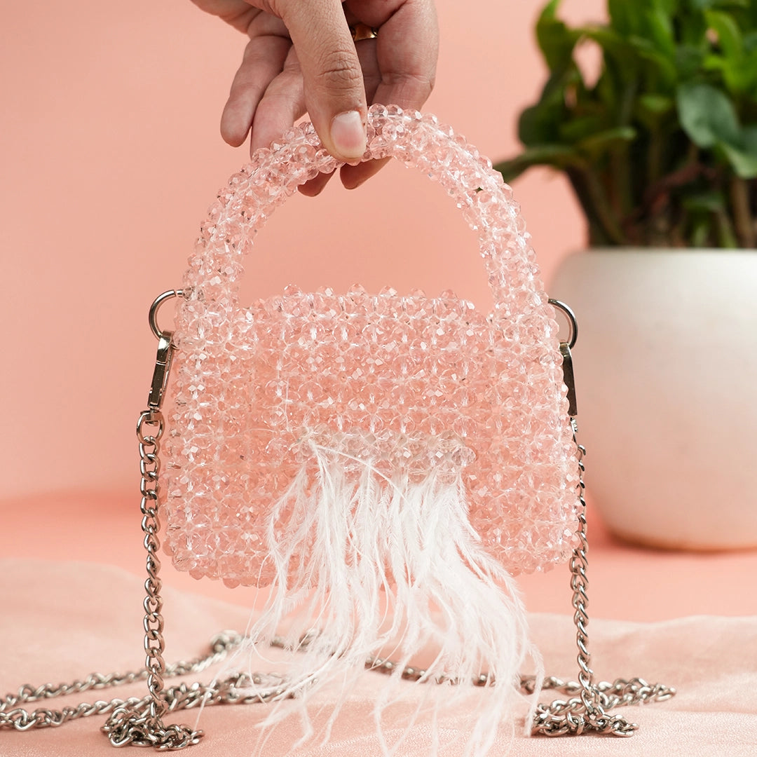 Light Pink Crystal Mini Bag