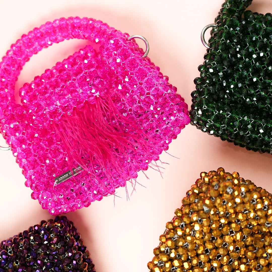 Hot Pink Crystal Mini Bag