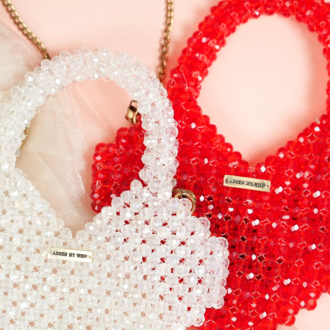 CRYSTAL HEART MINI BAG