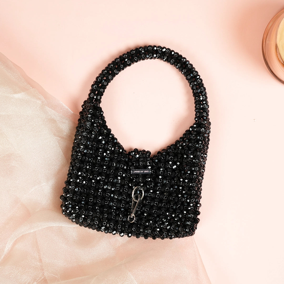 Black Crystal Hook Bag