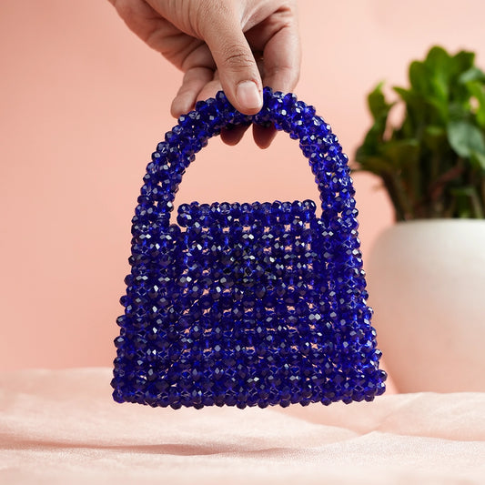 Royal Blue Crystal Mini Bag