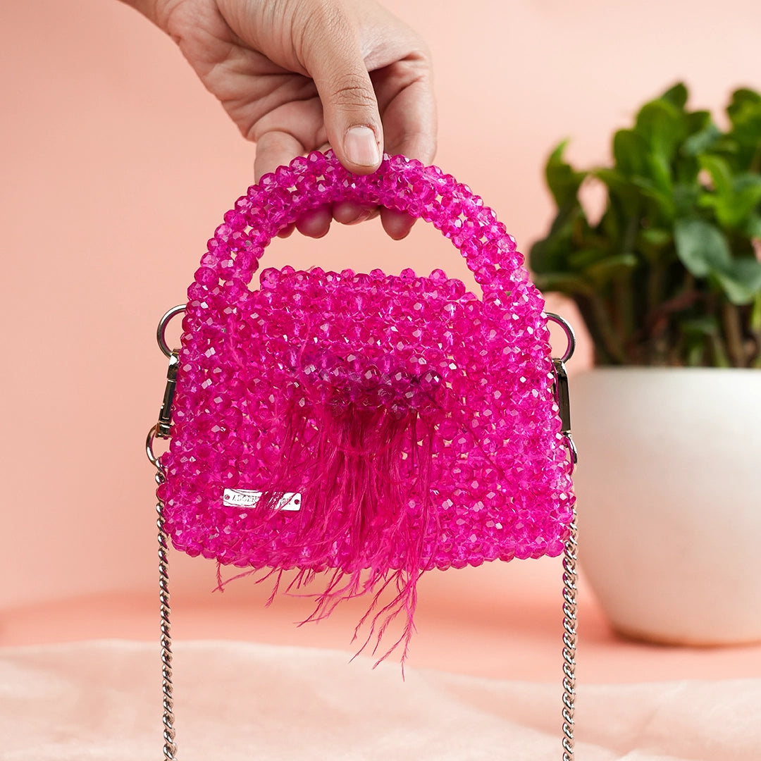 Hot Pink Crystal Mini Bag