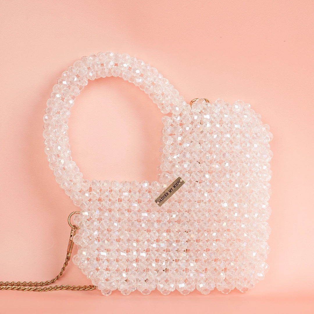 CRYSTAL HEART MINI BAG