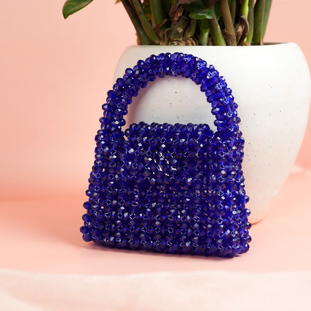 Royal Blue Crystal Mini Bag