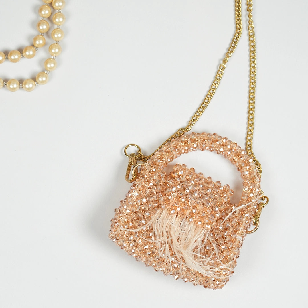 Champagne Gold Crystal Mini Bag