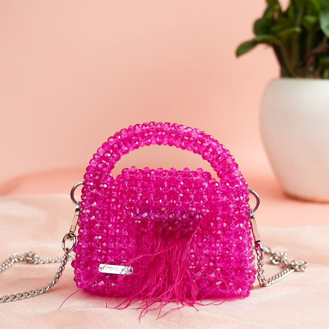 Hot Pink Crystal Mini Bag