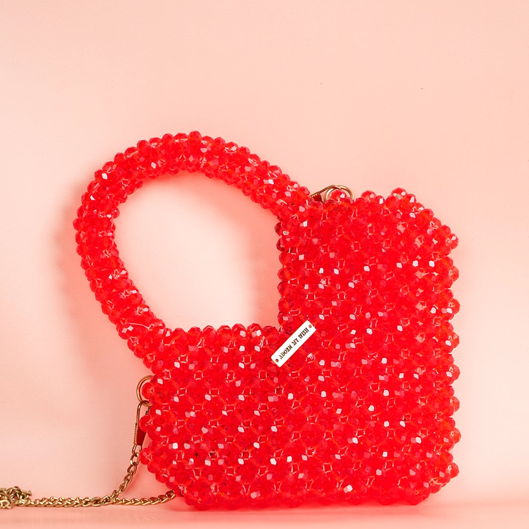 CRYSTAL HEART MINI BAG