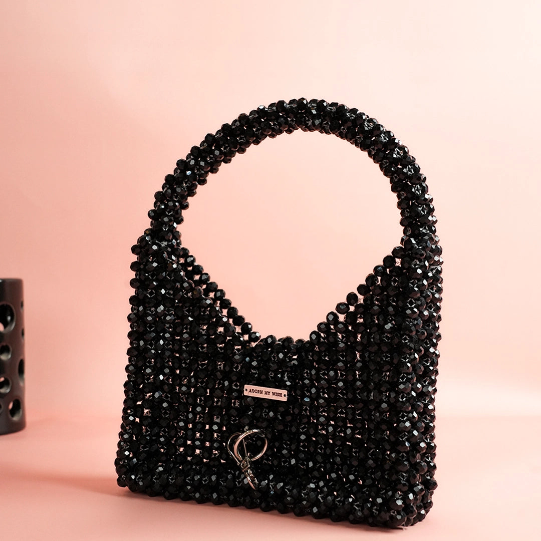 Black Crystal Hook Bag