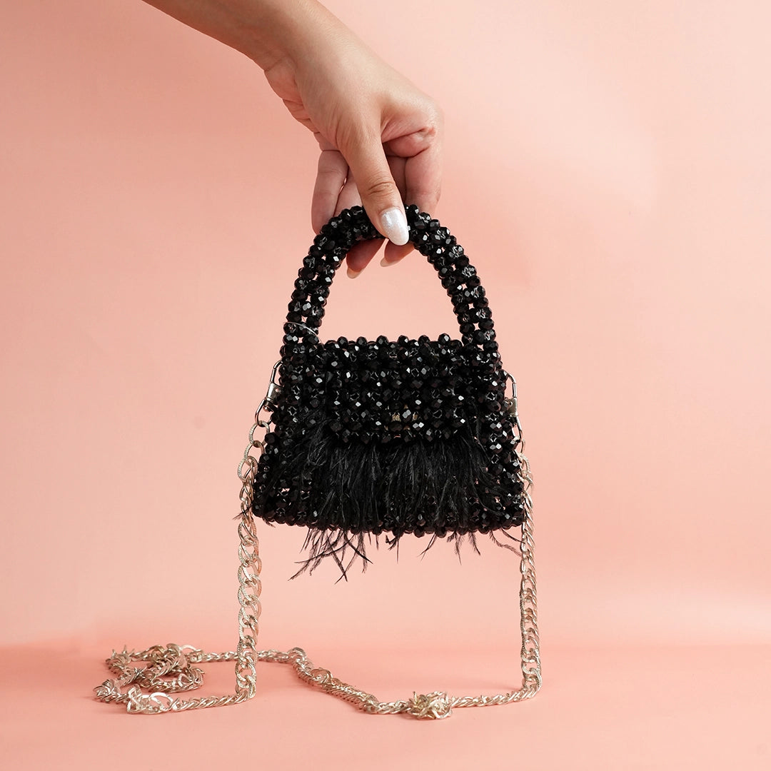 Black Crystal Mini Bag