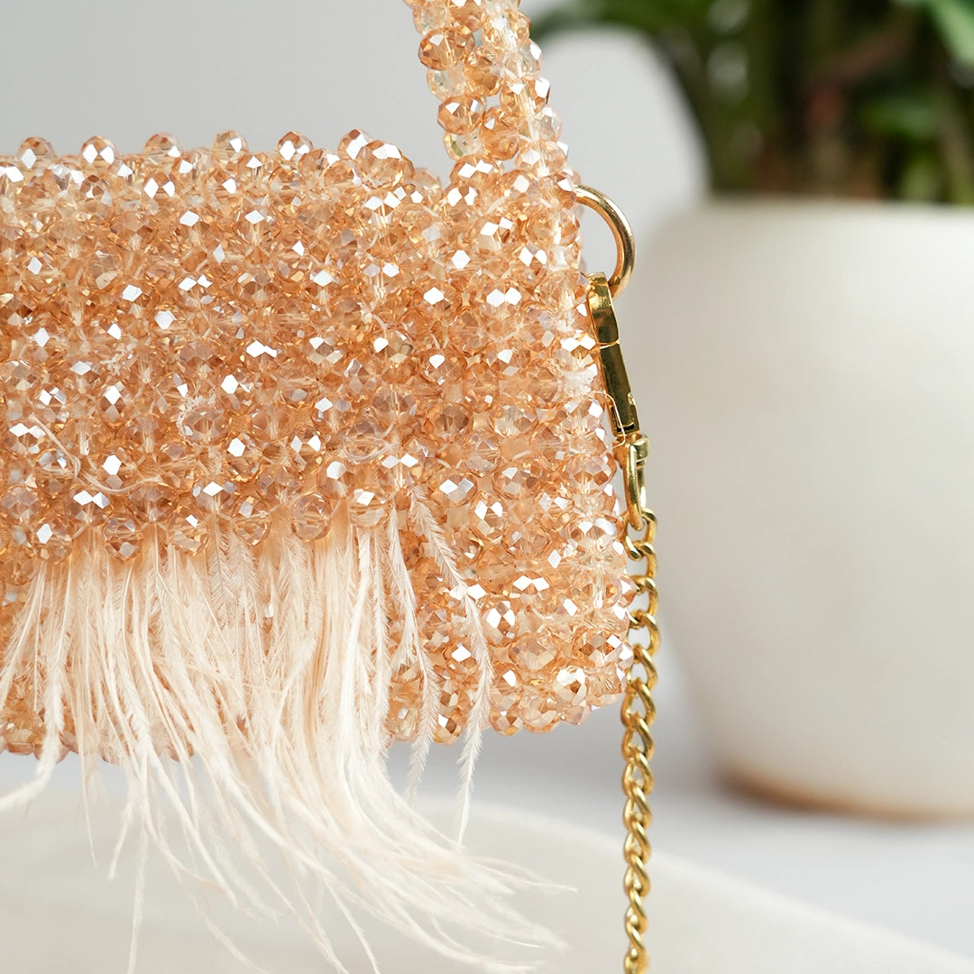 Champagne Gold Crystal Mini Bag - Main Image