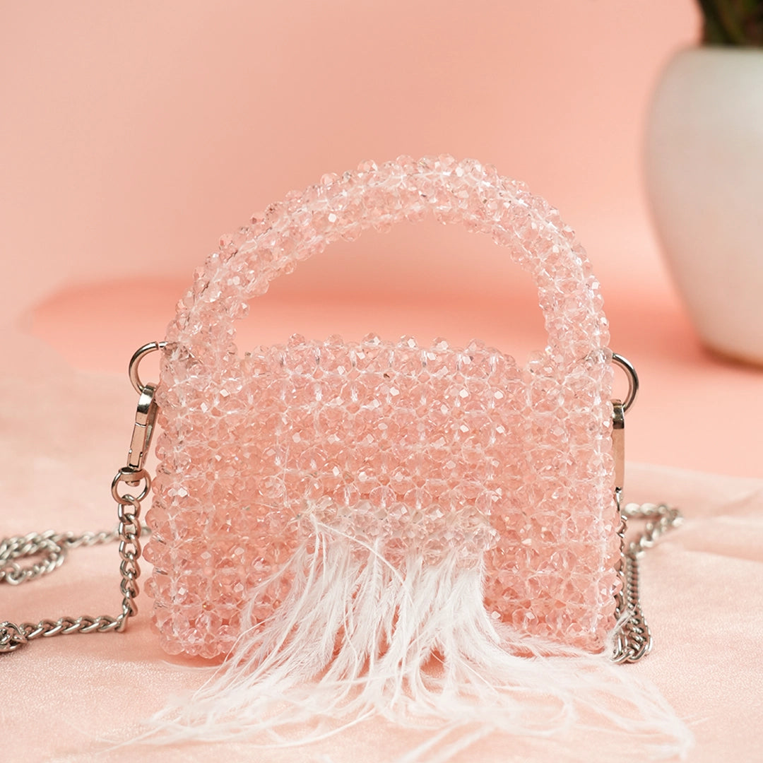 Light Pink Crystal Mini Bag Adorn My Wish