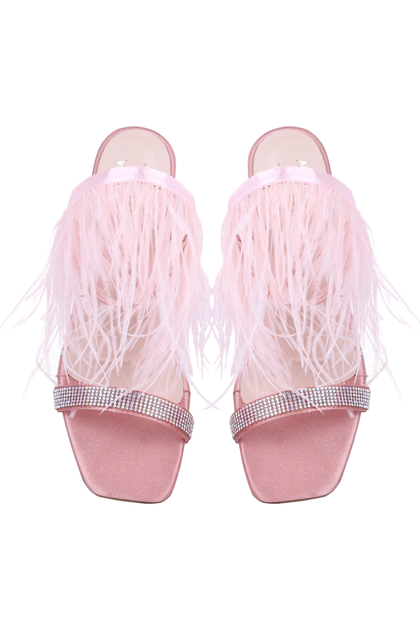 Pink Swan Fluffy Feather Heels