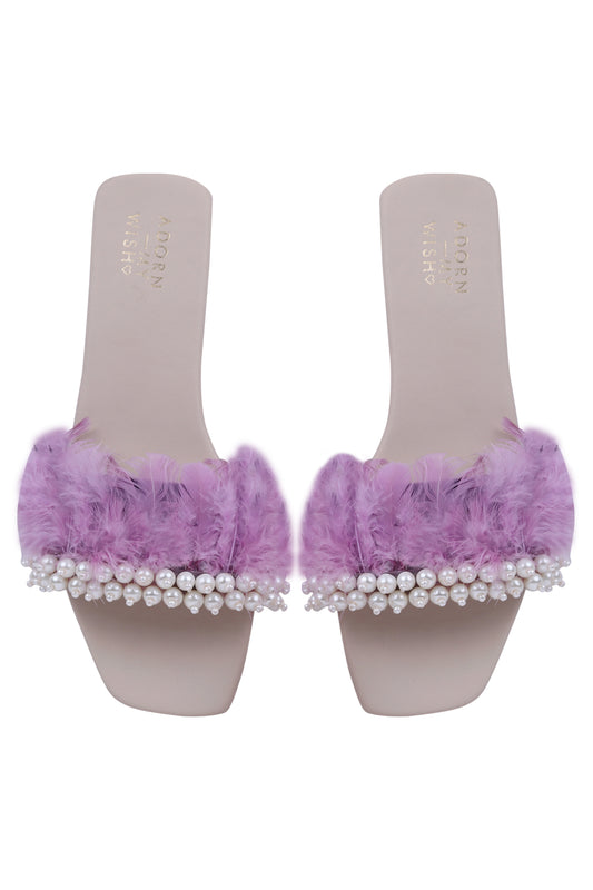 Purple Feather Weather Slides
