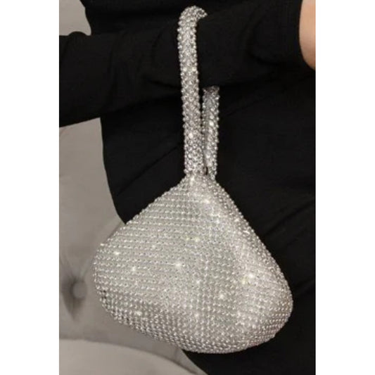 Silver Diamond Wristlet