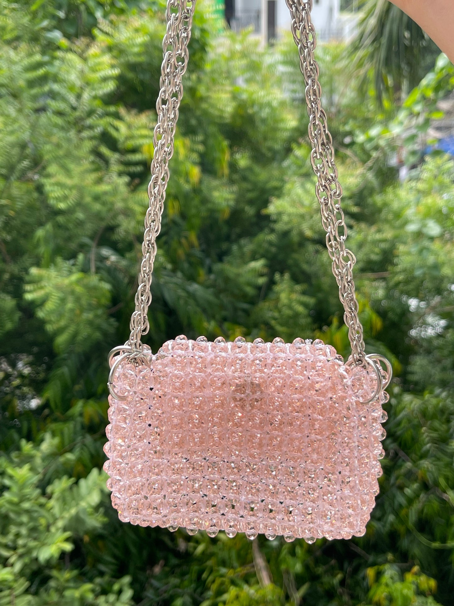 Baby Pink Mini Crystal Bag