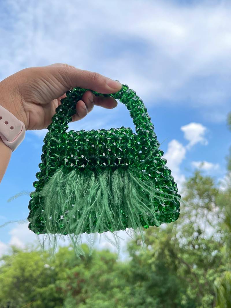 Emerald green mini discount bag