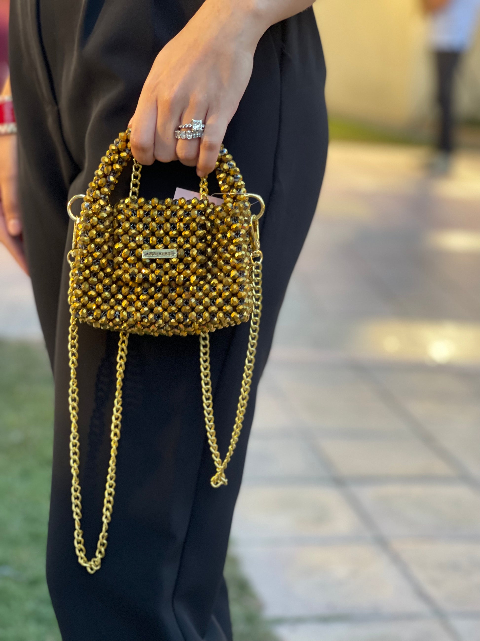 Gold Crystal Mini Bag