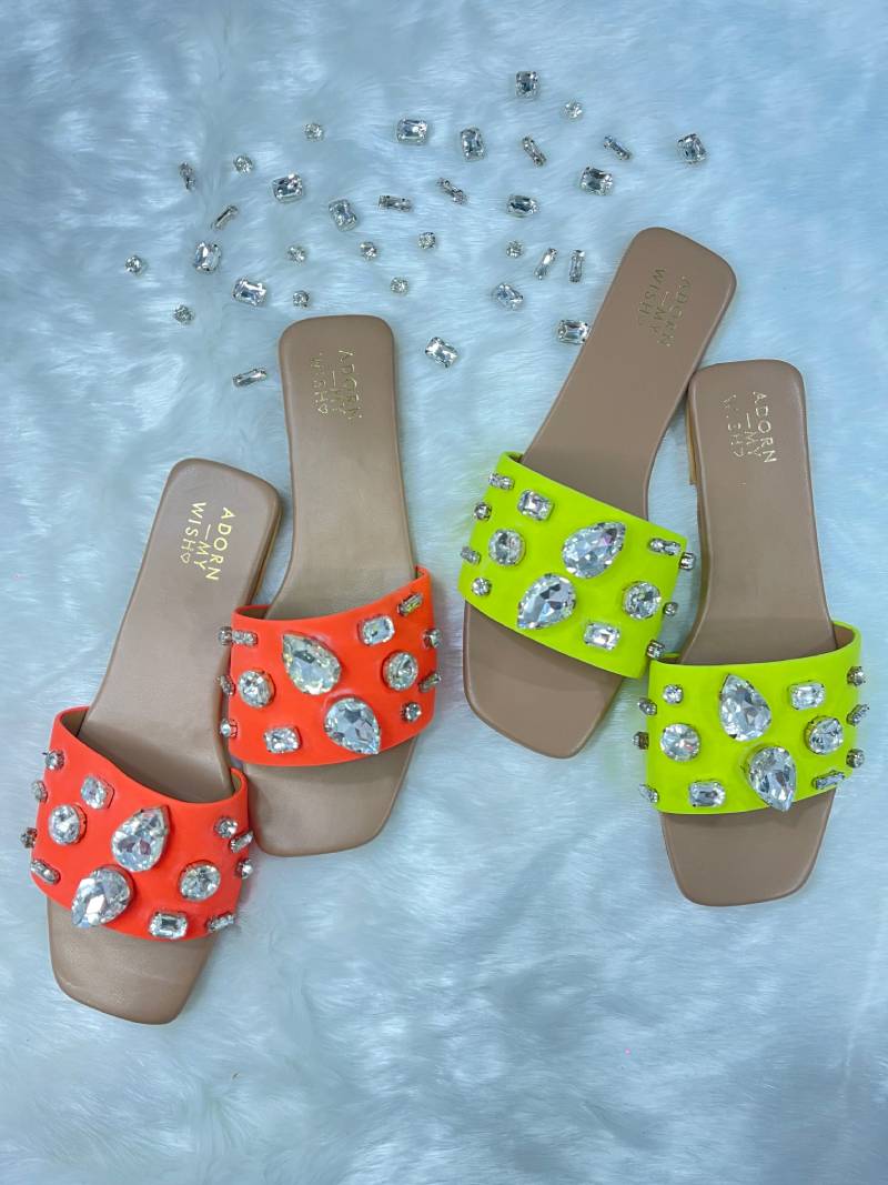 Neon Orange Slides - Main Image