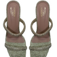 Gold Glitter Spool Heels